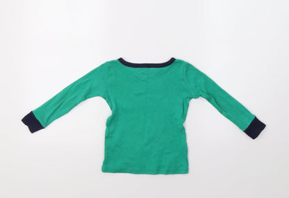 Gymboree Girls Green   Basic T-Shirt Size 3 Years  - Christmas Top