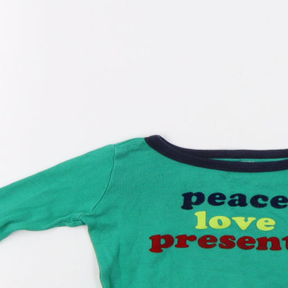 Gymboree Girls Green   Basic T-Shirt Size 3 Years  - Christmas Top