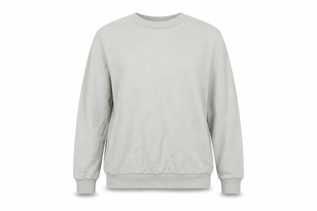 Front view of ASOS women’s green pullover sweatshirt, size S