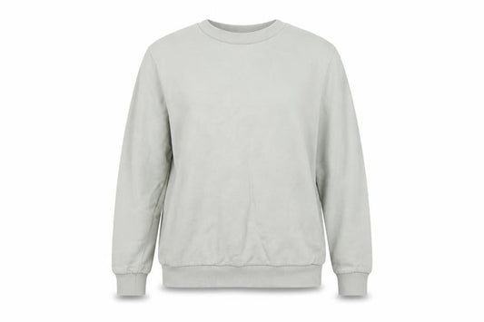 Front view of ASOS women’s green pullover sweatshirt, size S