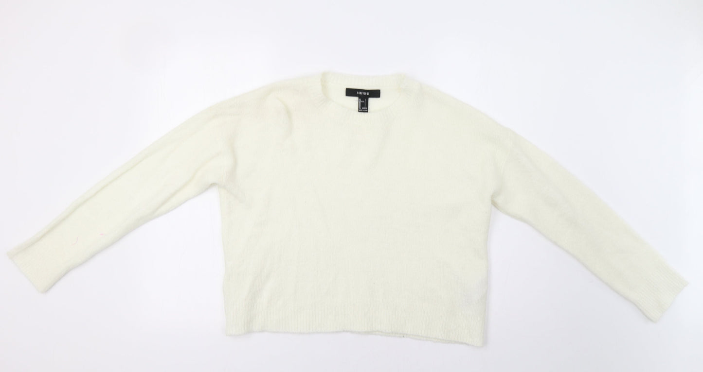 FOREVER 21 Womens Ivory   Pullover Jumper Size S