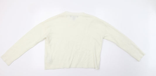 FOREVER 21 Womens Ivory   Pullover Jumper Size S