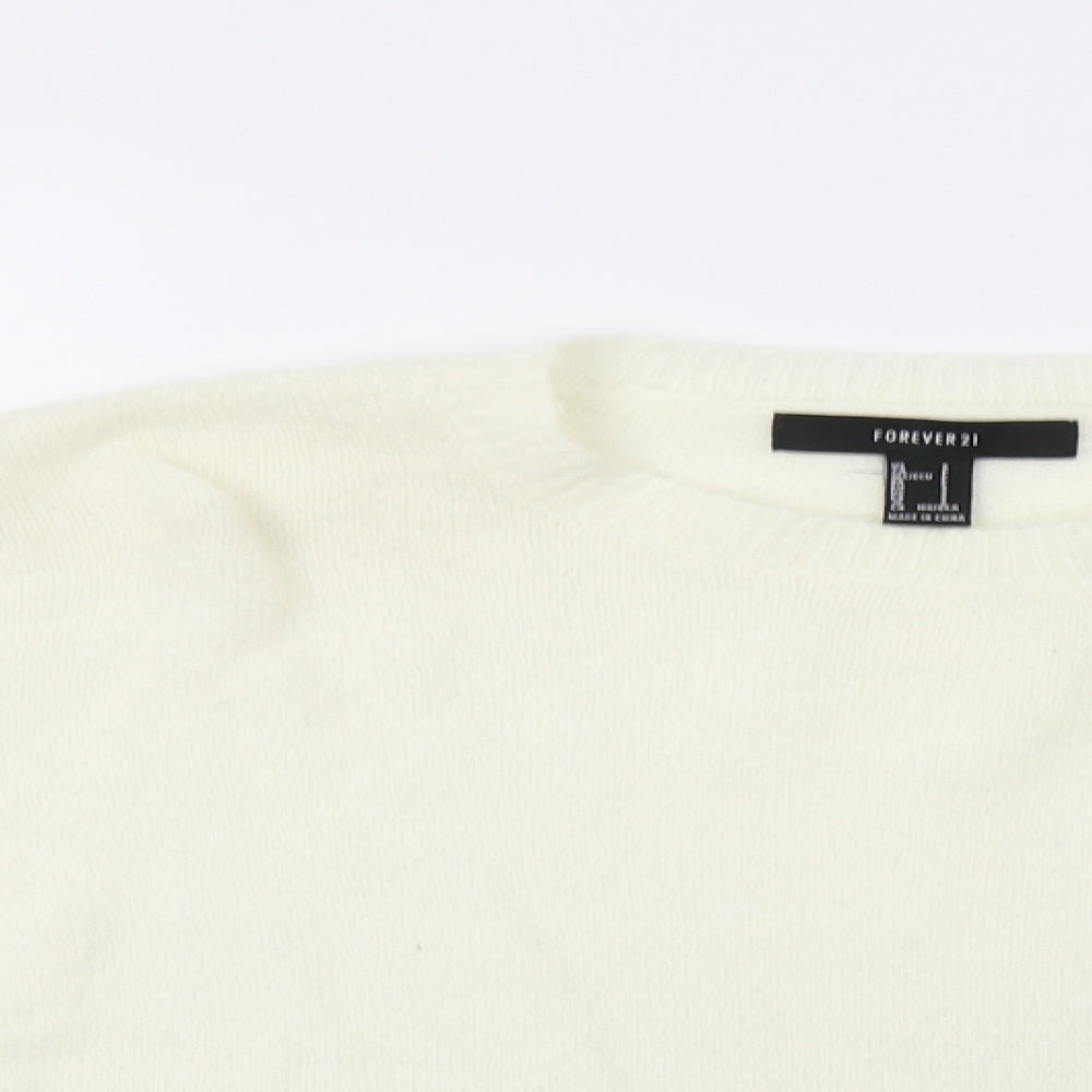 FOREVER 21 Womens Ivory   Pullover Jumper Size S