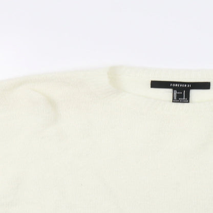 FOREVER 21 Womens Ivory   Pullover Jumper Size S