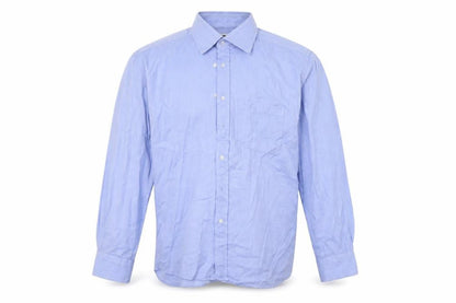 Mens UK Size 16.5 Roccobarocco Blue  Button-Up Long Sleeve Casual Shirt
