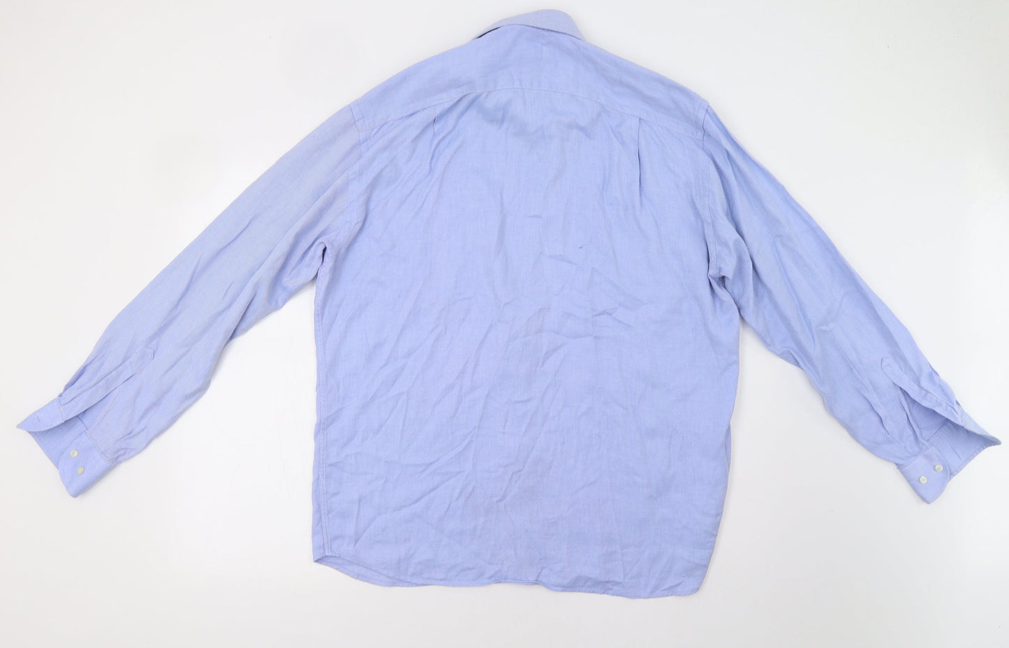 Roccobarocco Mens Blue    Button-Up Size 16.5