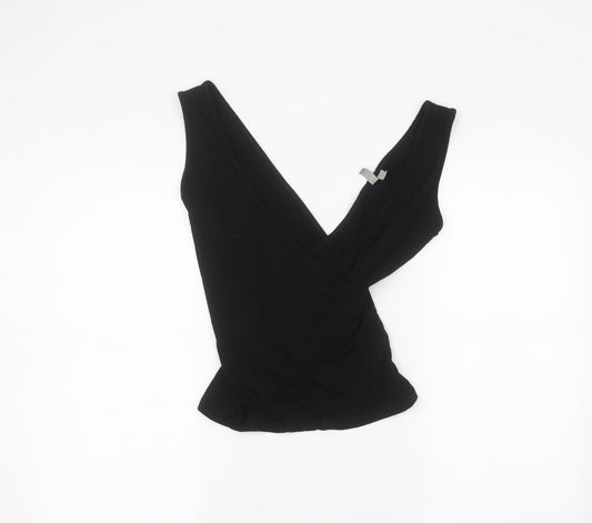 Womens UK Size 10 ASOS Black Basic T-Shirt