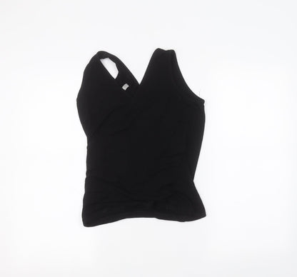 Womens UK Size 10 ASOS Black Basic T-Shirt