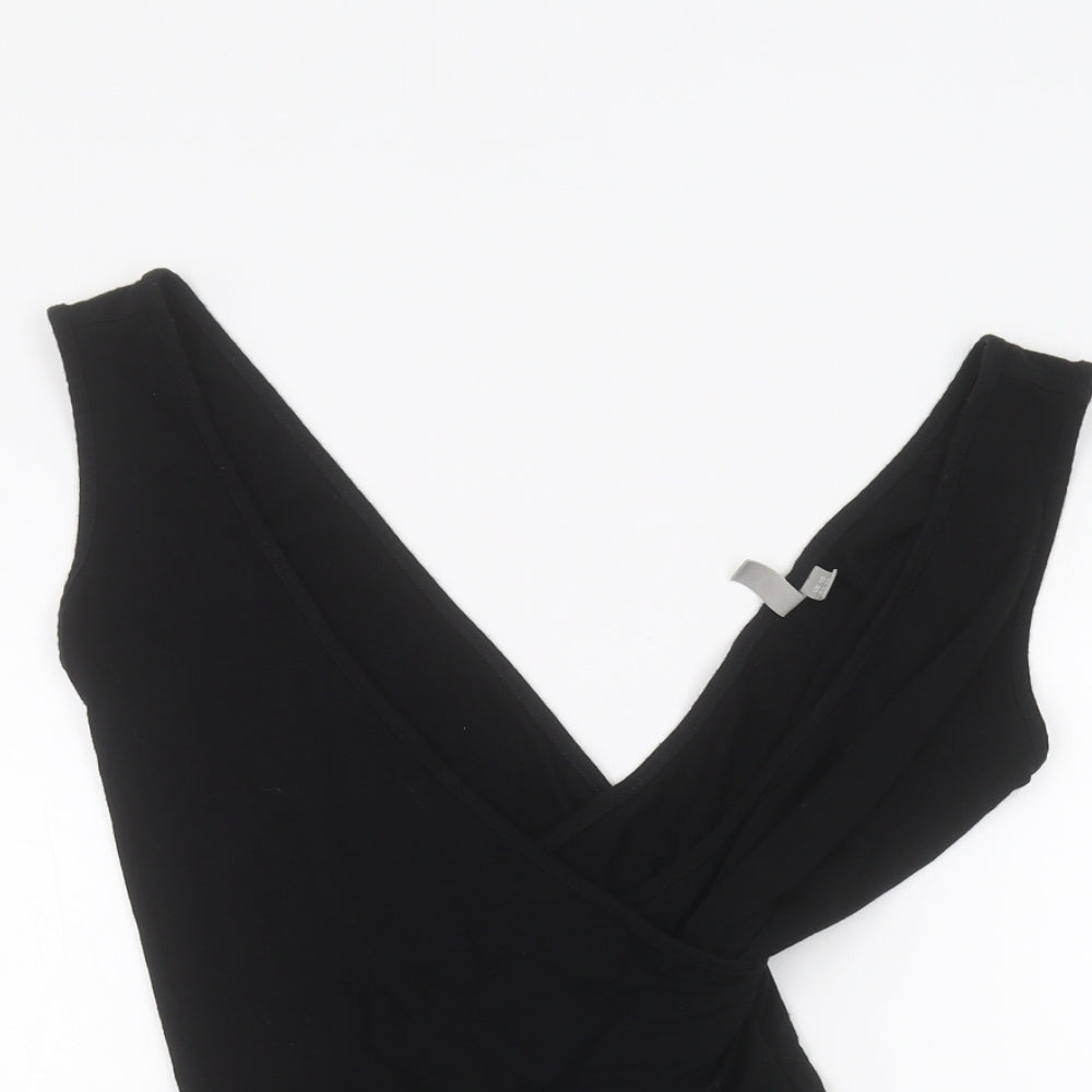Womens UK Size 10 ASOS Black Basic T-Shirt