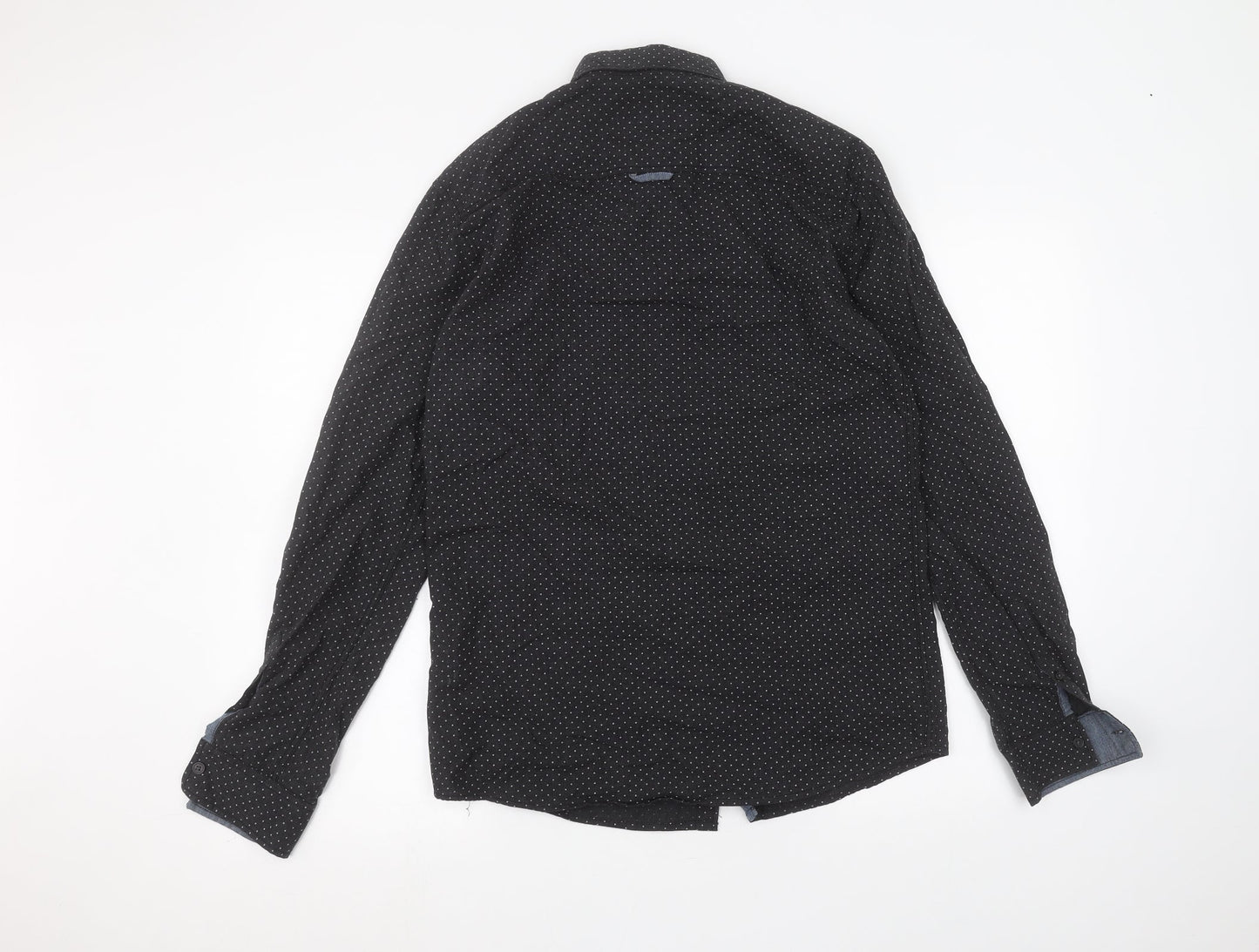 Mens UK Collar Size S Brunswick Smart Black  Dress Shirt