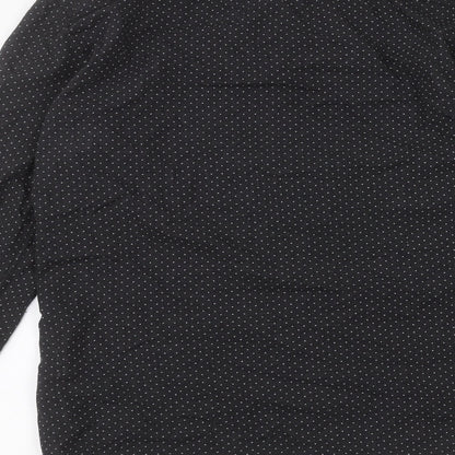 Mens UK Collar Size S Brunswick Smart Black  Dress Shirt