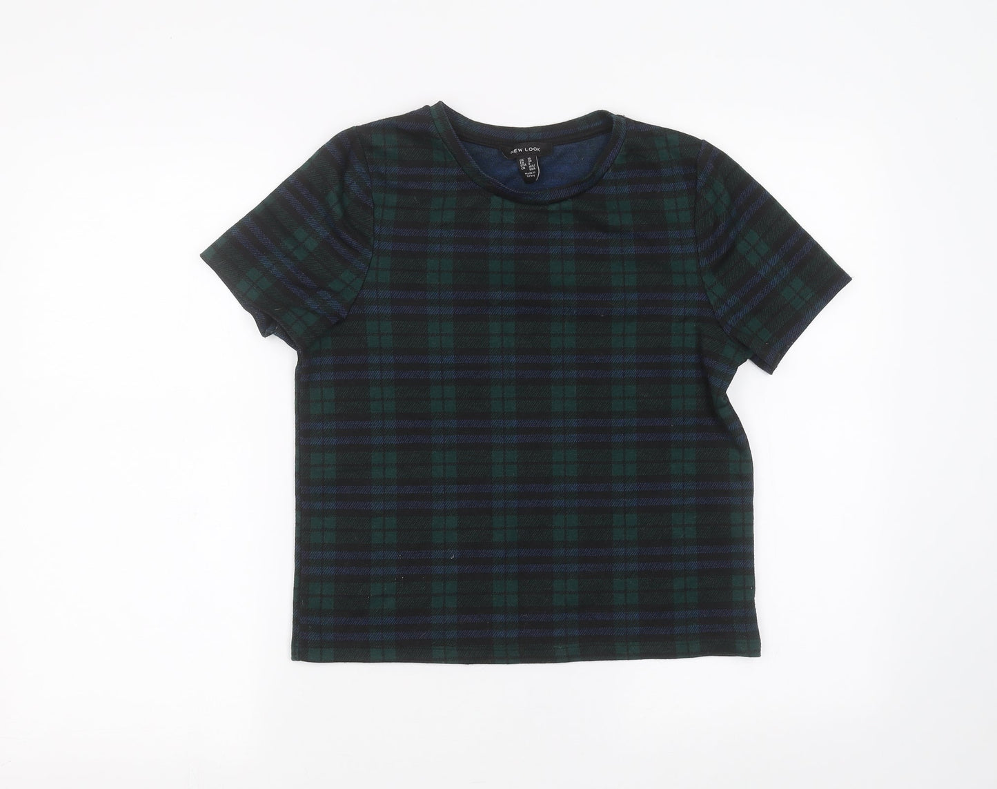 Womens UK Size 10 New Look Green Basic T-Shirt