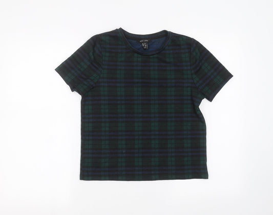 Womens UK Size 10 New Look Green Basic T-Shirt
