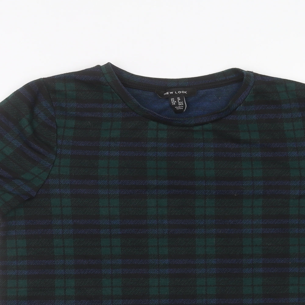 Womens UK Size 10 New Look Green Basic T-Shirt