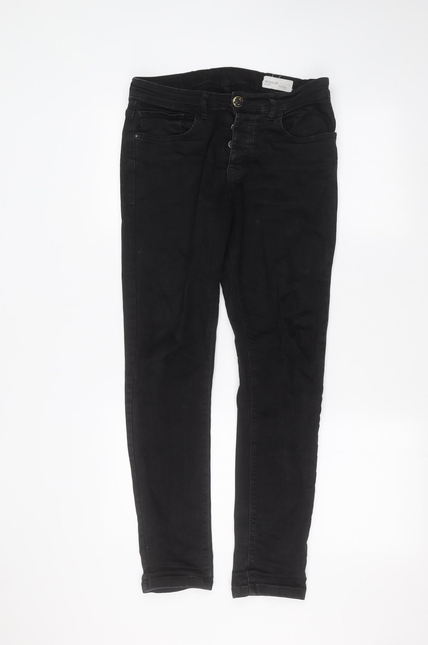 Denim & Co. Womens Black   Skinny Jeans Size 30 in L32 in