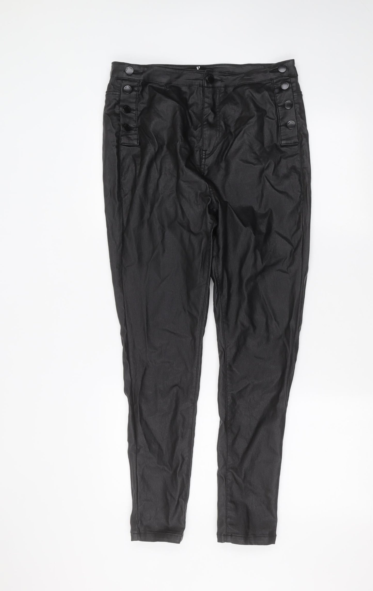 Womens UK Size 18 Very Regular Fit  Black Trousers