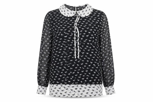 Womens UK Size 12 Be beau Black Basic Blouse