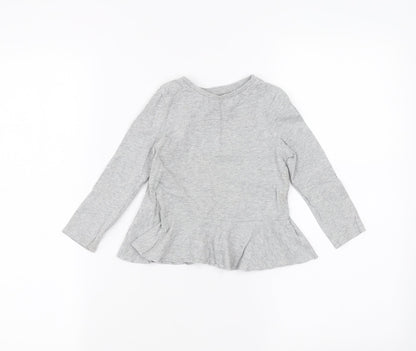 Additional front view of Very girls’ grey basic t-shirt, size 2-3, years