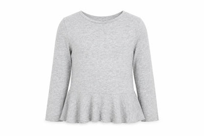 Front view of Very girls’ grey basic t-shirt, size 2-3, years