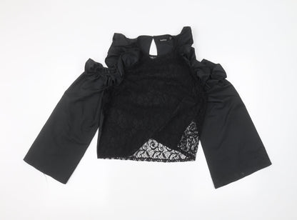 Boohoo Womens Black   Basic T-Shirt Size 8