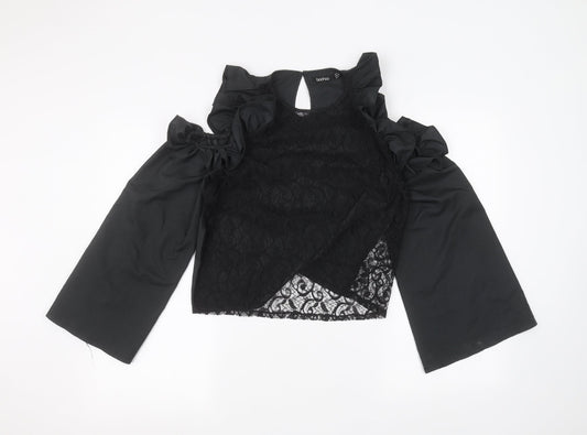 Boohoo Womens Black   Basic T-Shirt Size 8