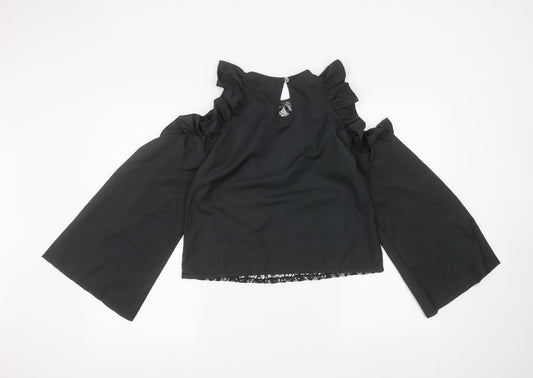 Boohoo Womens Black   Basic T-Shirt Size 8