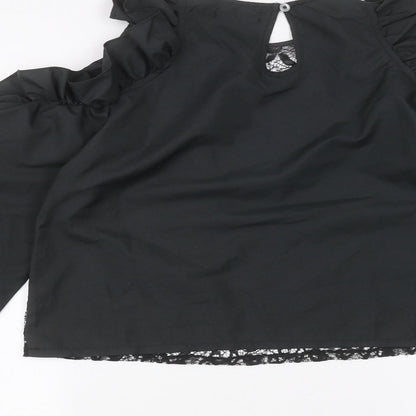 Boohoo Womens Black   Basic T-Shirt Size 8