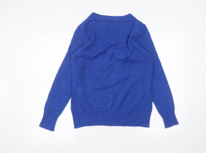Womens UK Size S M&Co Blue Pullover Jumper