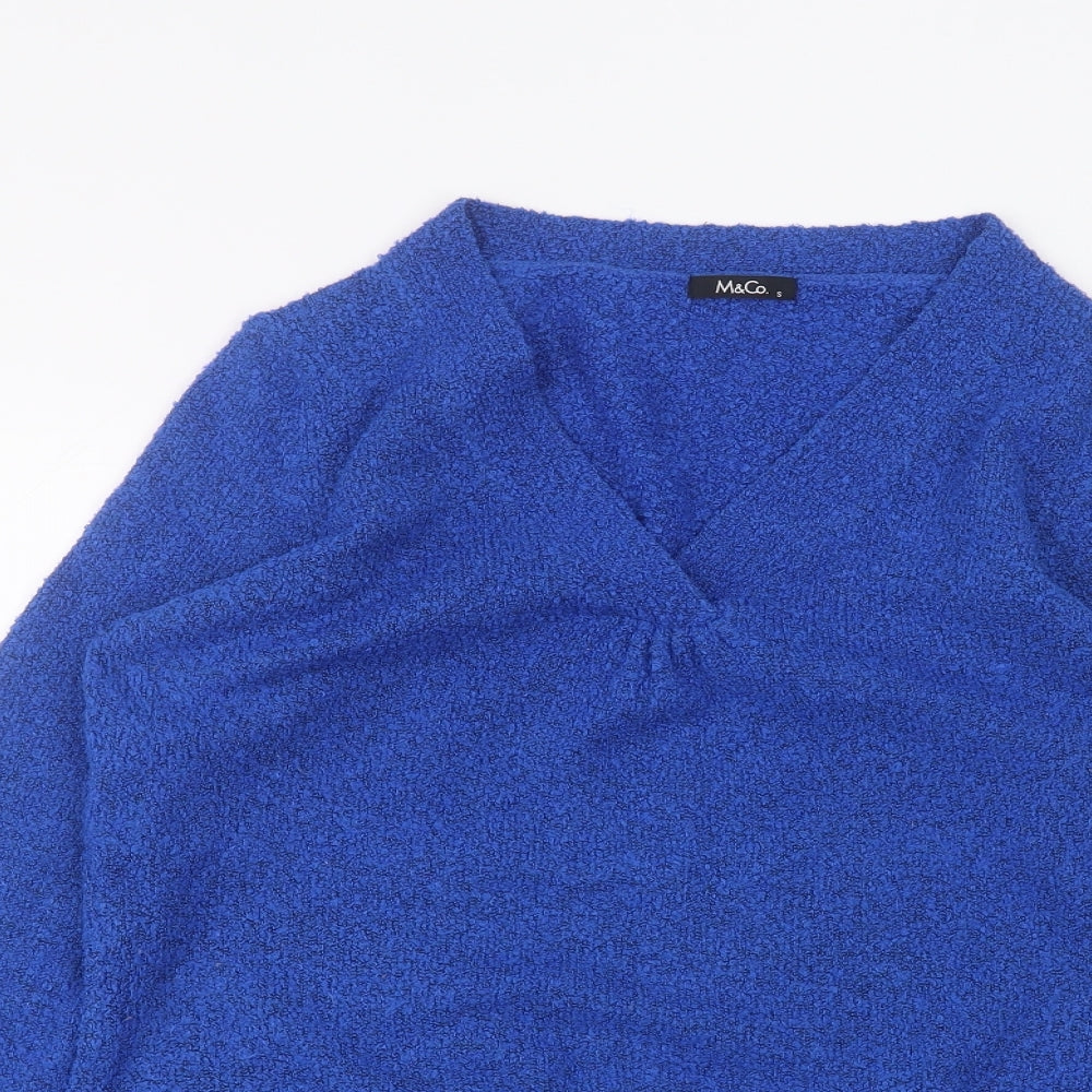 Womens UK Size S M&Co Blue Pullover Jumper