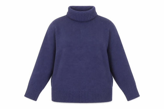 Womens UK Size XL TEXT Blue Pullover Jumper