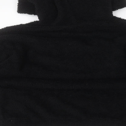 Brand and care label for SHEIN women’s black pullover hoodie, size L
