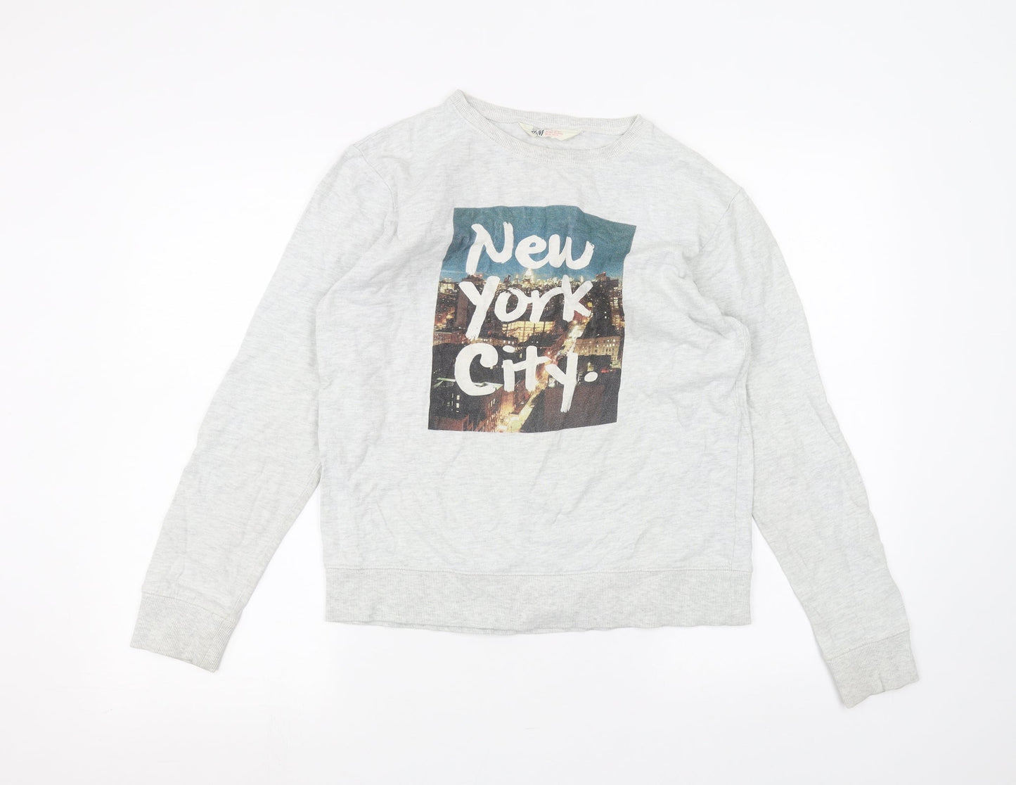 H&M Girls White   Pullover Jumper Size 14 Years