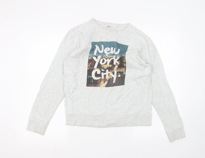 H&M Girls White   Pullover Jumper Size 14 Years