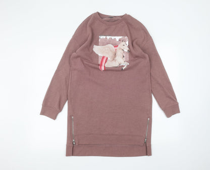 Womens UK Size 12 NEXT Pink Pullover Jumper