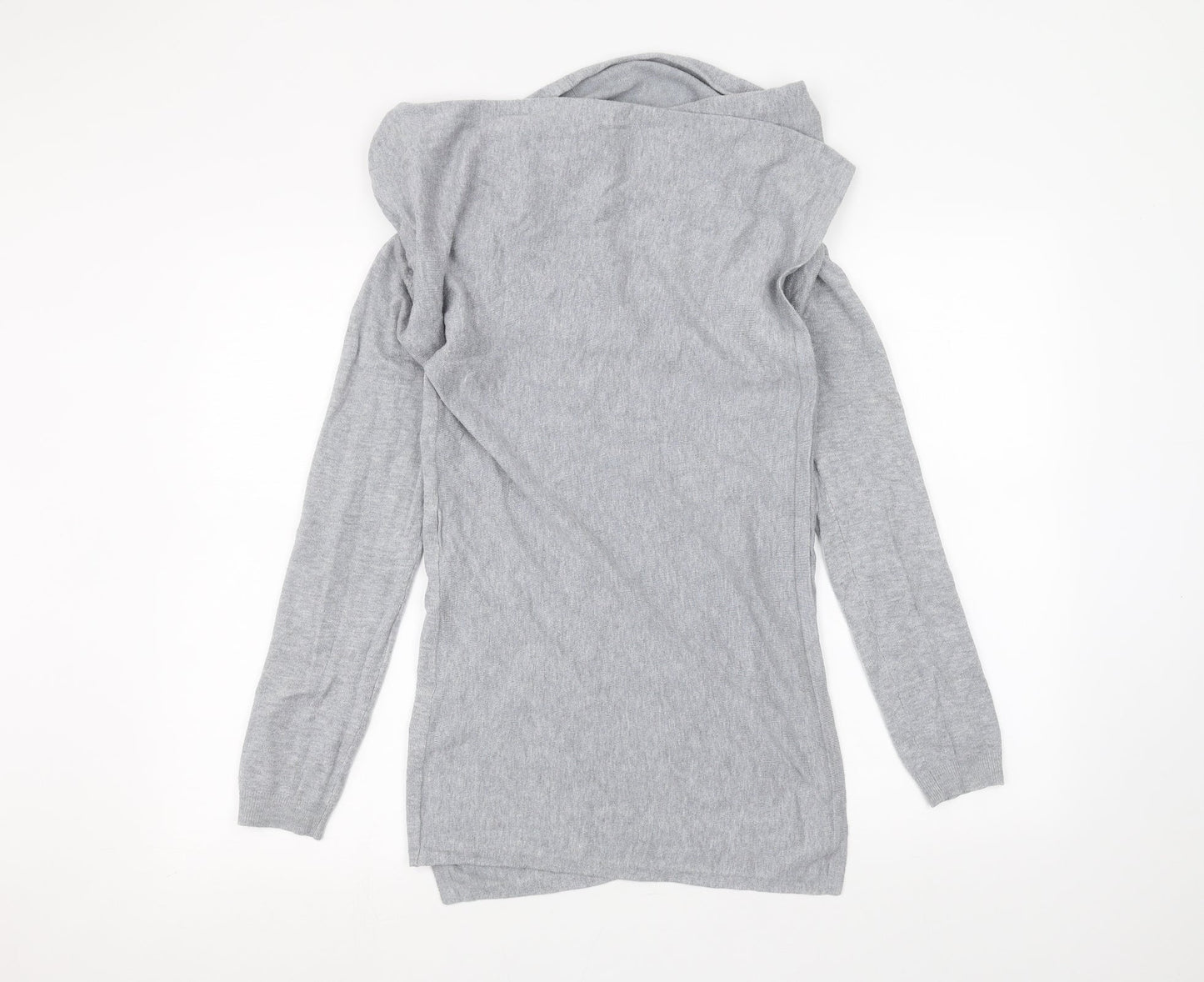 Womens UK Size S Papaya Grey Cardigan Jumper