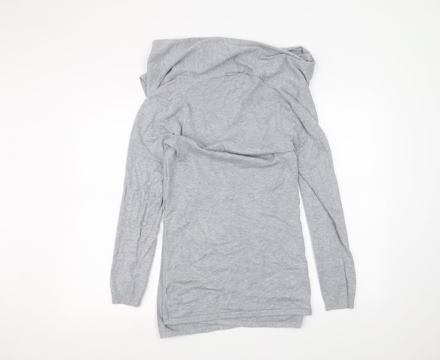 Womens UK Size S Papaya Grey Cardigan Jumper