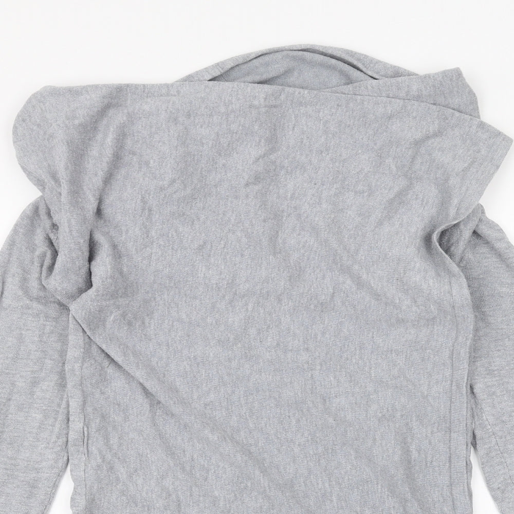 Womens UK Size S Papaya Grey Cardigan Jumper
