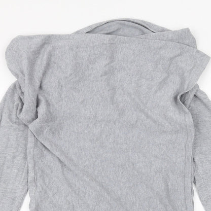 Womens UK Size S Papaya Grey Cardigan Jumper