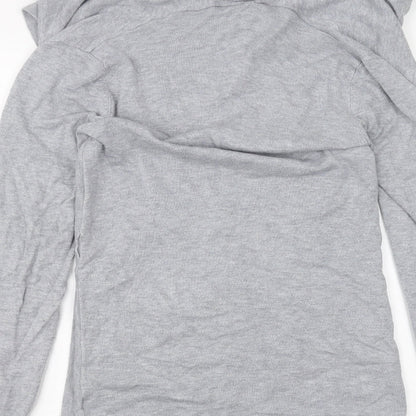 Womens UK Size S Papaya Grey Cardigan Jumper