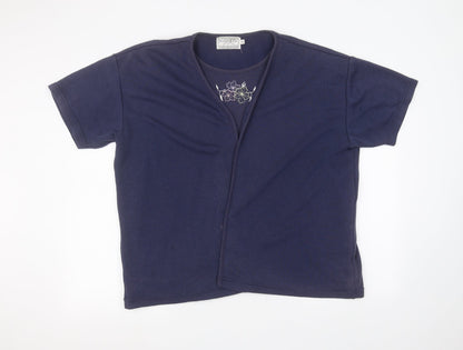Front view of Nuggets women’s blue jumper, size XL