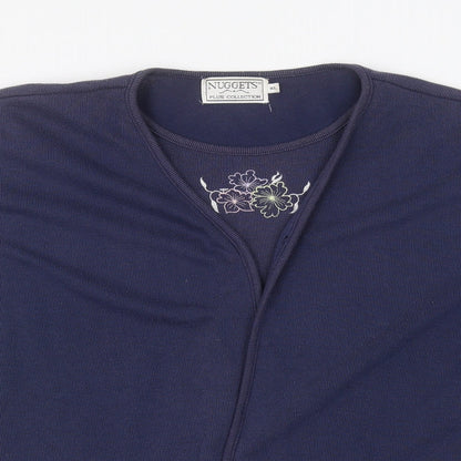 Close-up detail of Nuggets women’s blue jumper, size XL
