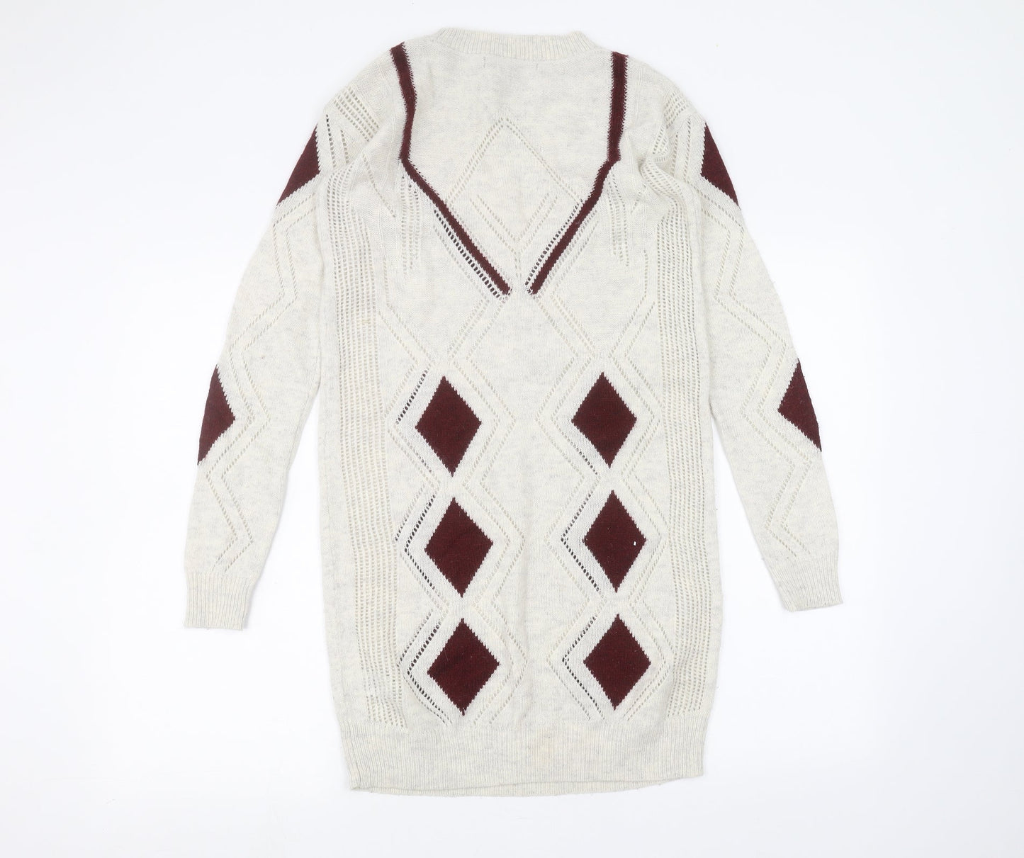 Womens UK Size 8 NEXT White Pullover Jumper
