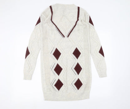 Womens UK Size 8 NEXT White Pullover Jumper