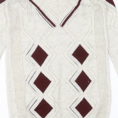 Womens UK Size 8 NEXT White Pullover Jumper