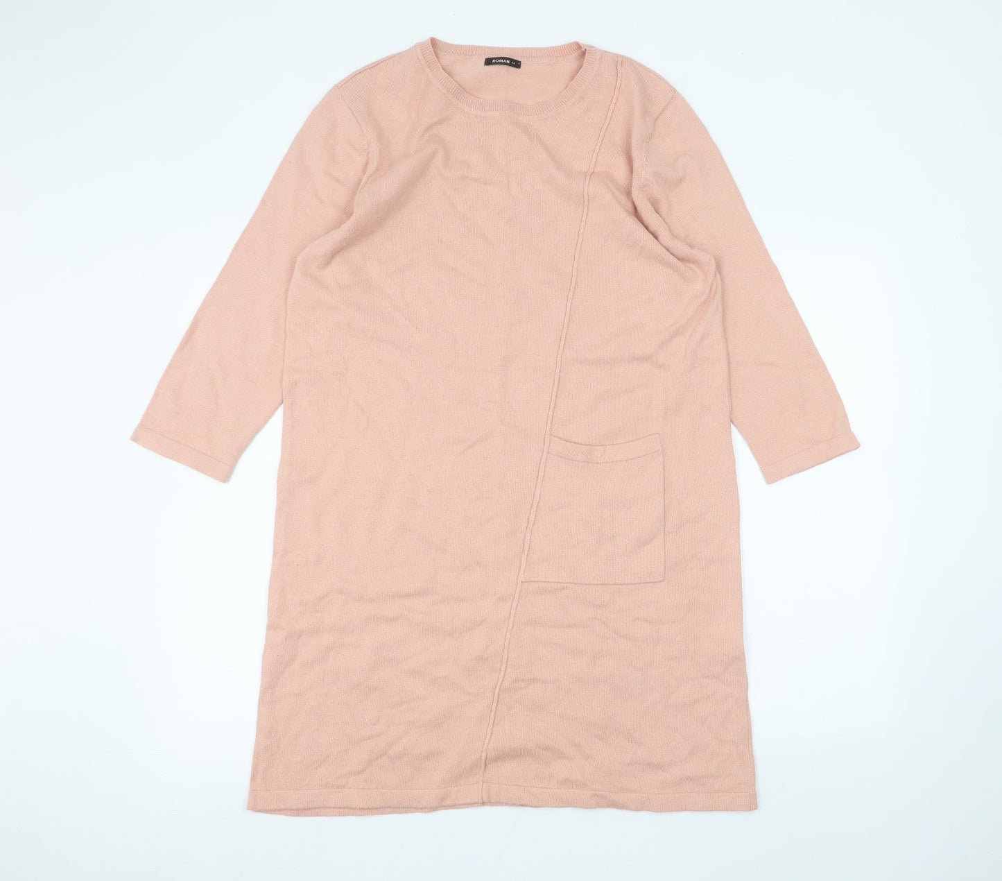 Womens UK Size 14 Roman Pink Pullover Jumper
