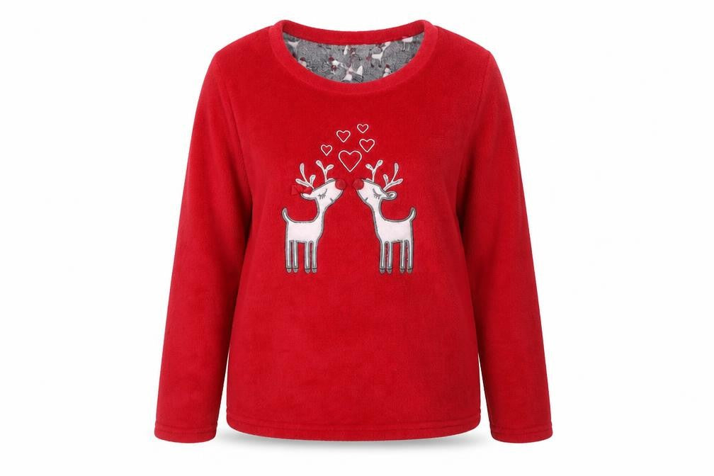 Front view of Primark women’s red jumper, size M