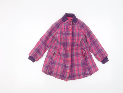 Additional front view of M&Co girls’ pink jacket, size 4-5, years