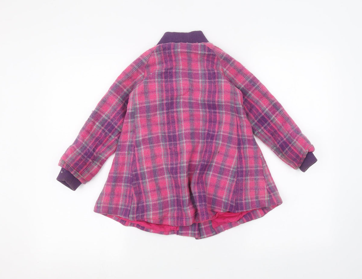 Back view of M&Co girls’ pink jacket, size 4-5, years