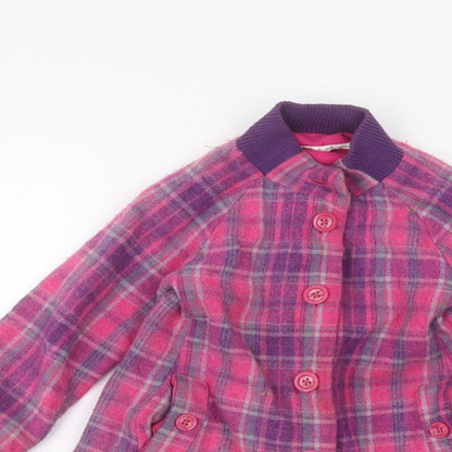 Close-up detail of M&Co girls’ pink jacket, size 4-5, years