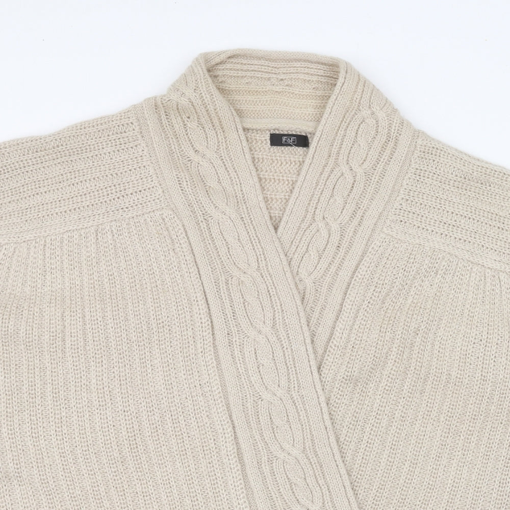 F&F Womens Beige   Jacket Coatigan Size 12